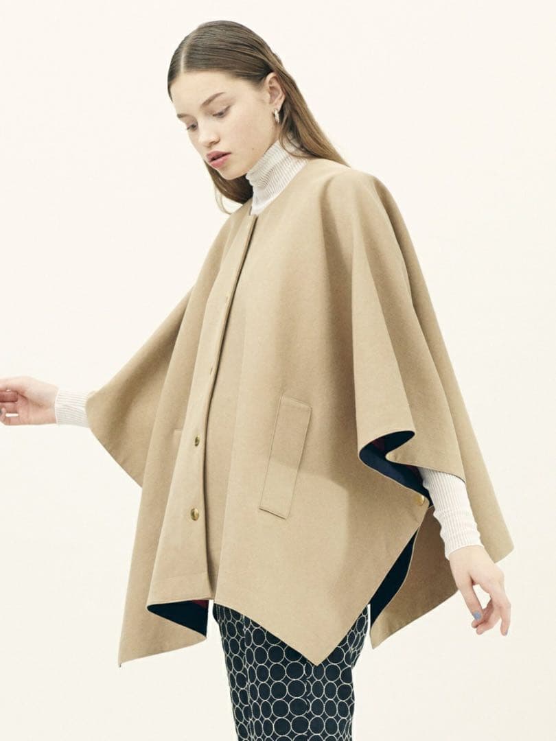 TOMORROWLAND コットンビコロール マントコート