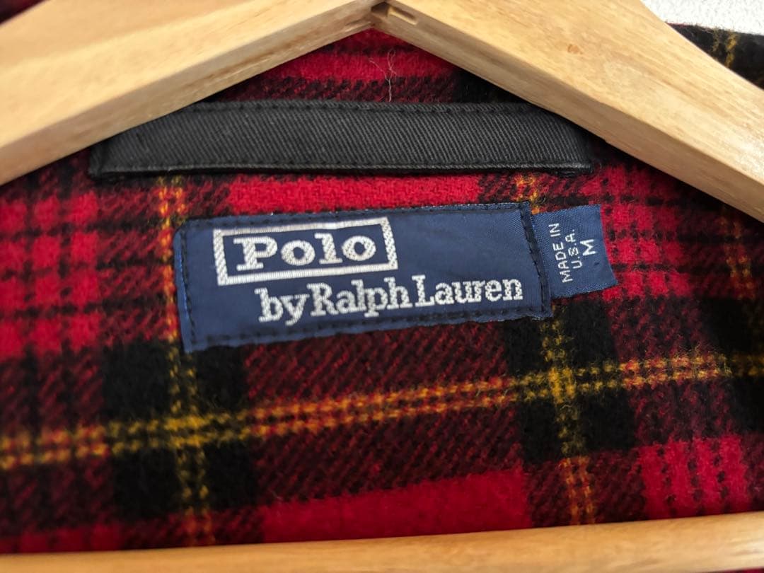 80-90s USA製 ラルフローレン ウールメルトンダッフルコート M
