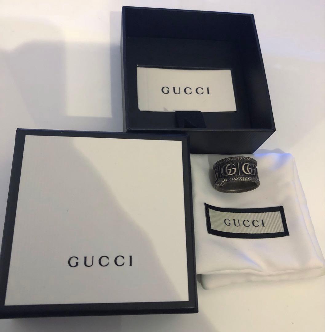 GUCCI GGマーモント スネーク シルバー AG 925 リング 21号