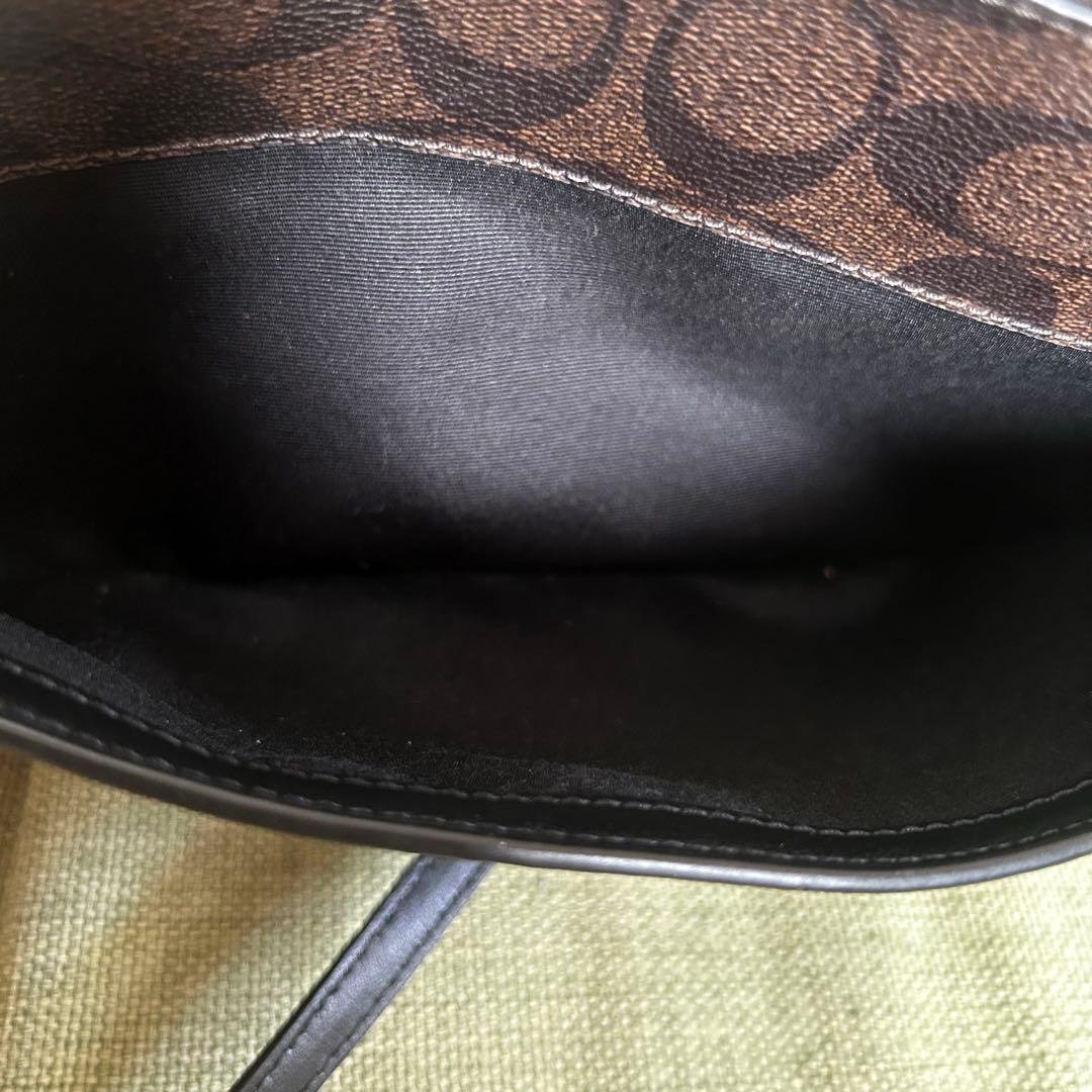 未使用　花柄　COACH コーチ　ショルダーバッグ スマホショルダー　レザー