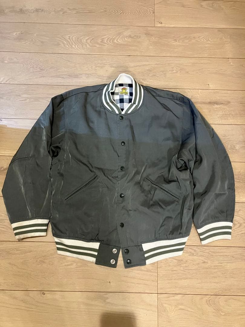 HYSTERIC GLAMOUR スタジャン カーキグレー　FREE