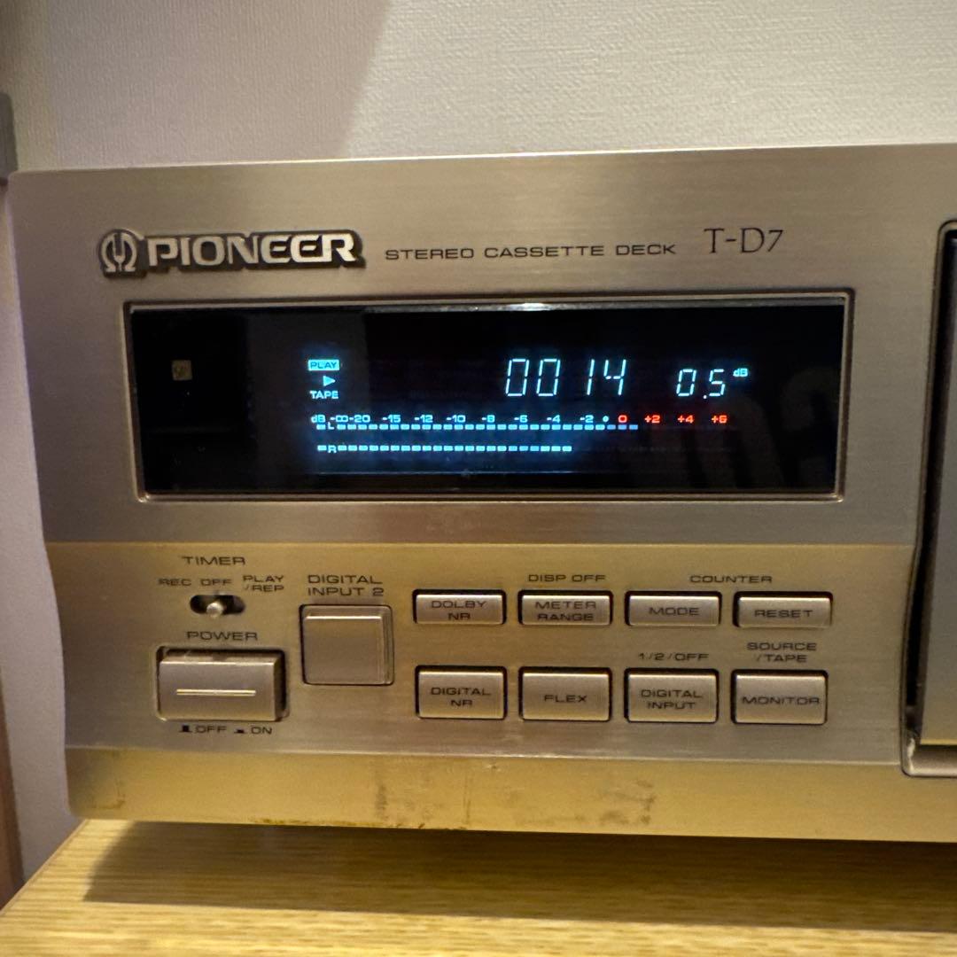 【動作品】Pioneer T-D7 パイオニア カセットデッキ リモコン付き