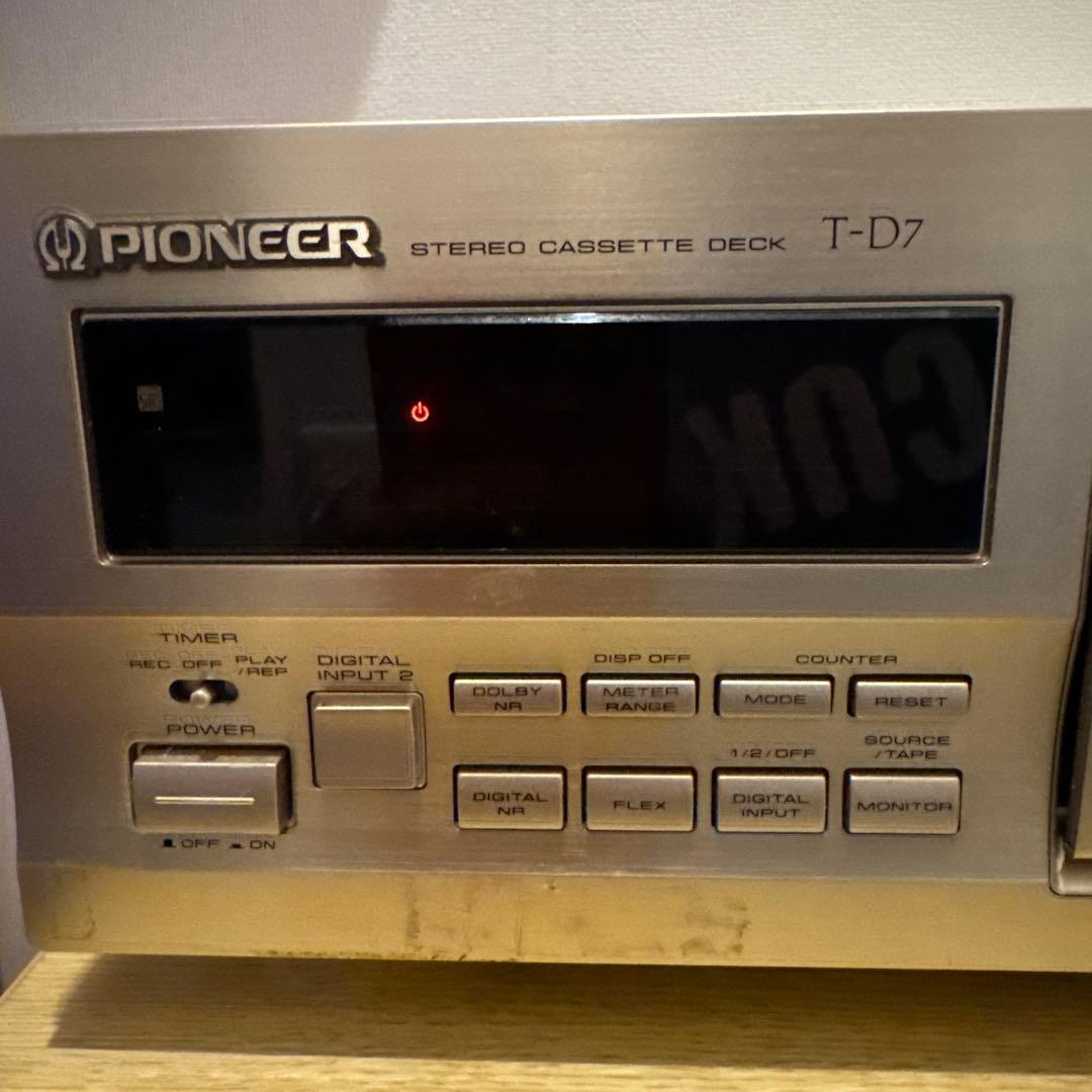 【動作品】Pioneer T-D7 パイオニア カセットデッキ リモコン付き