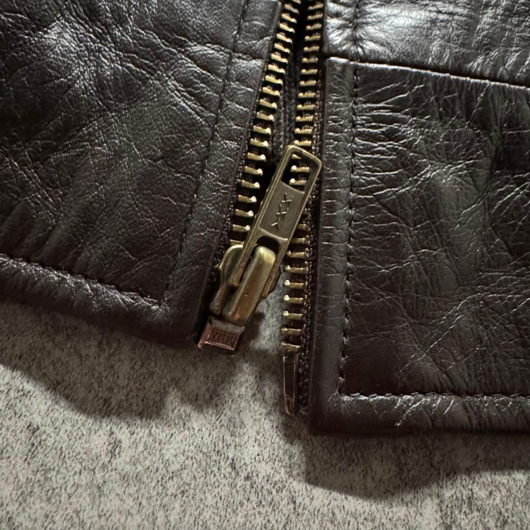 【90s vintage】フライトジャケット　ma-1 レザー　短丈　ボンバー