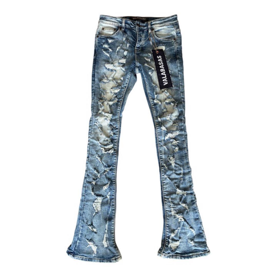 VALABASAS バラバサス フレアデニム クラッシュデニム サイズ30 - メルカリ