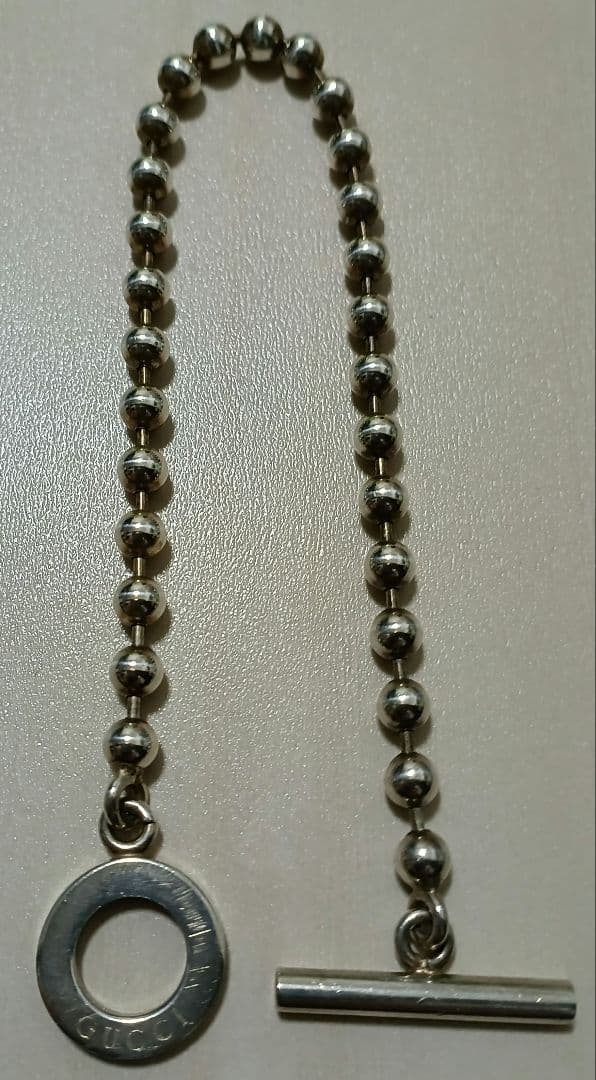 【中古】GUCCI「ポールチェーンブレスレット」シルバー925（22cm）