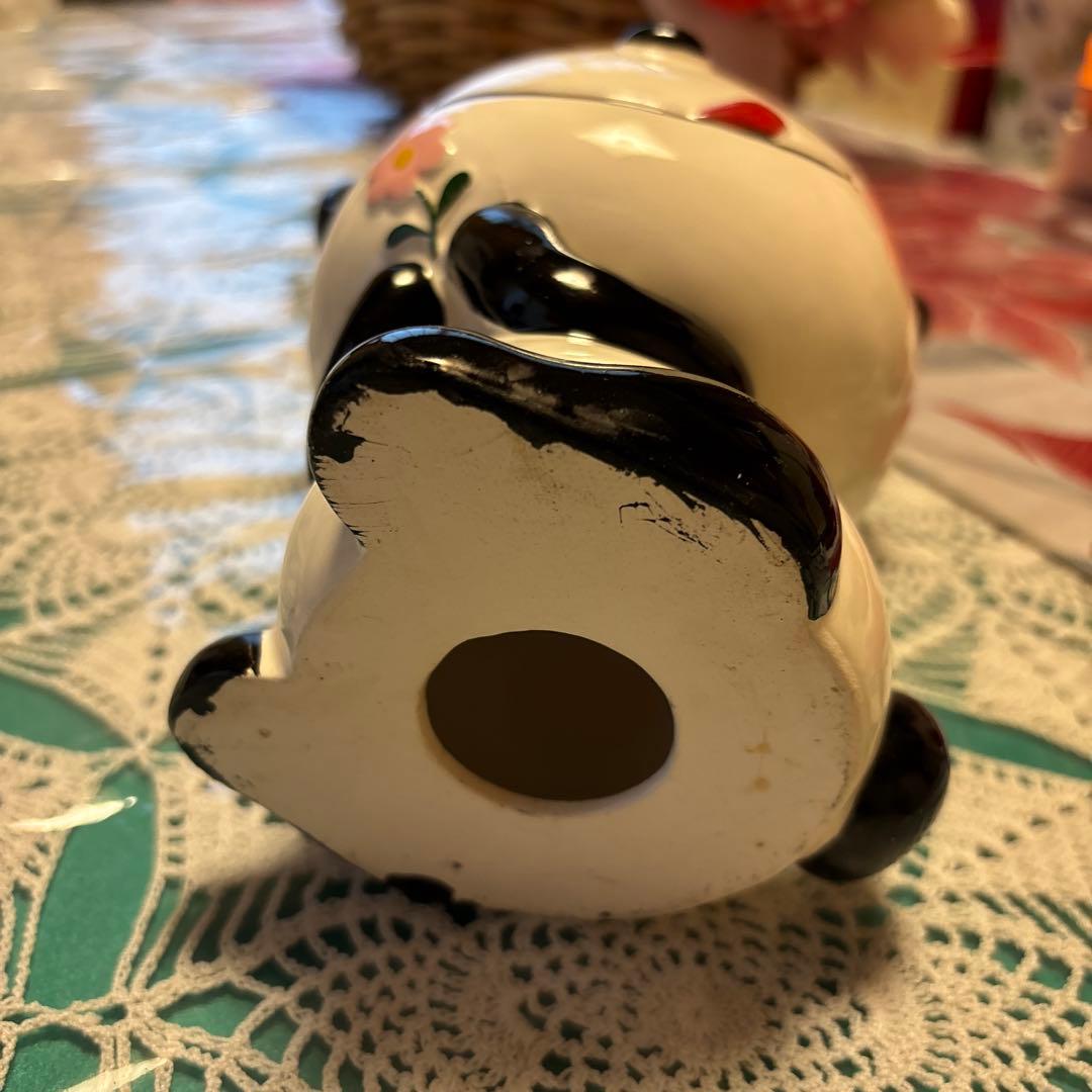 内藤ルネ お花パンダ陶器貯金箱 昭和レトロ 年代品 - メルカリ