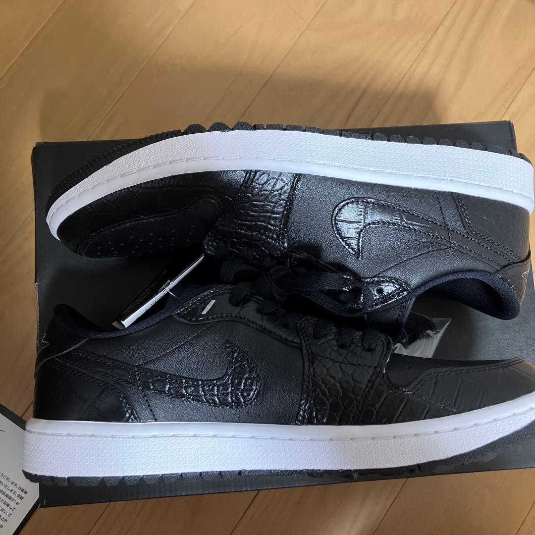 シューズ(男性用) AirJordan1 Low Golf \"BlackCrocodileSkin\"