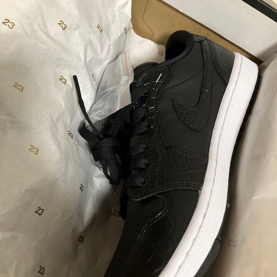 シューズ(男性用) AirJordan1 Low Golf \"BlackCrocodileSkin\"