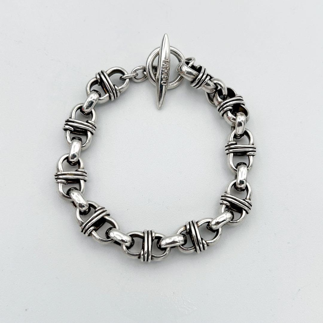 【希少】タケオキクチ アンカーチェーン ブレスレット Ag925 トグル