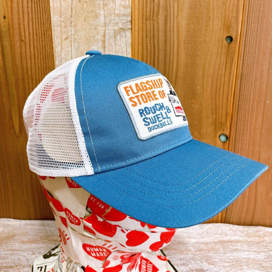 rough&swell ラフアンドスウェル トラッカーメッシュキャップ ブルー