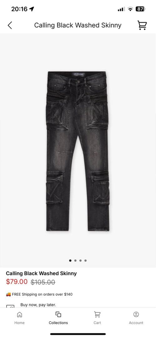 VALABASAS ブラックスキニーパンツ