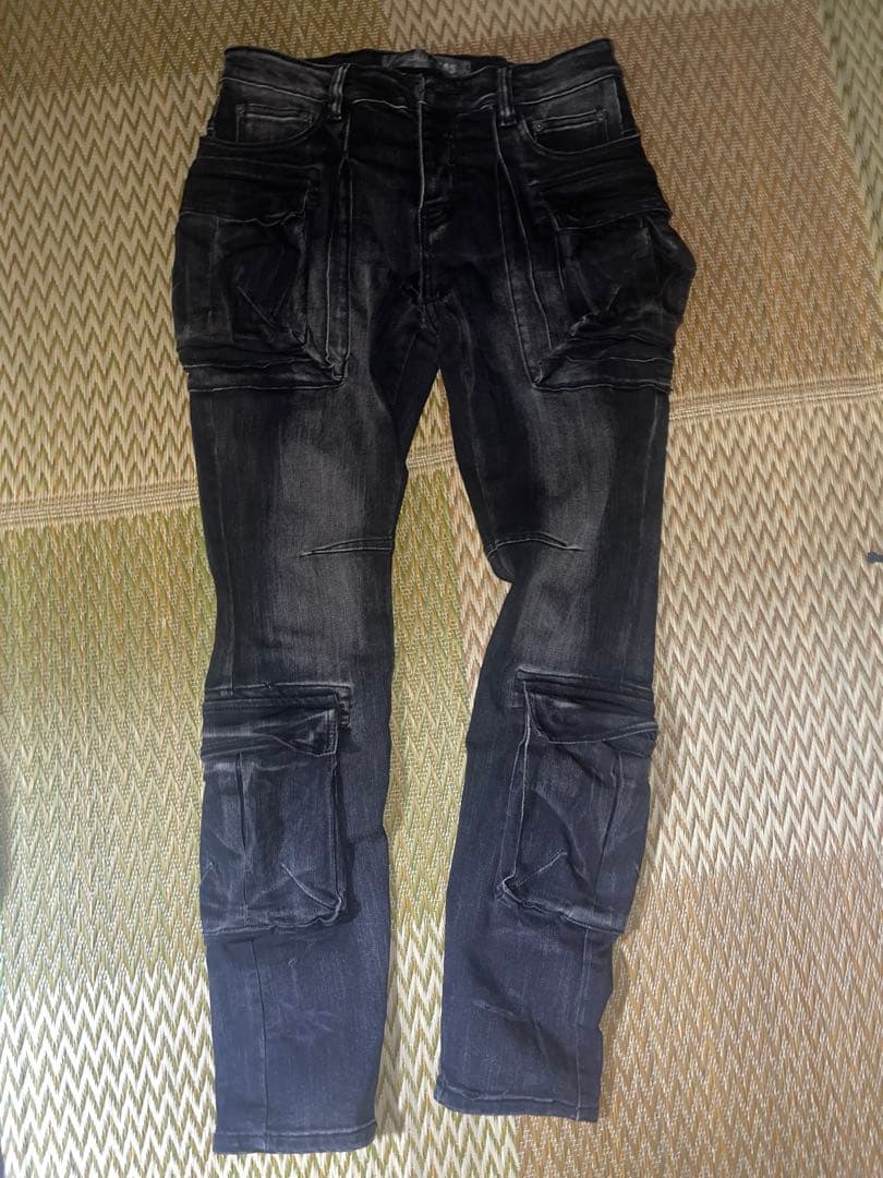 VALABASAS ブラックスキニーパンツ