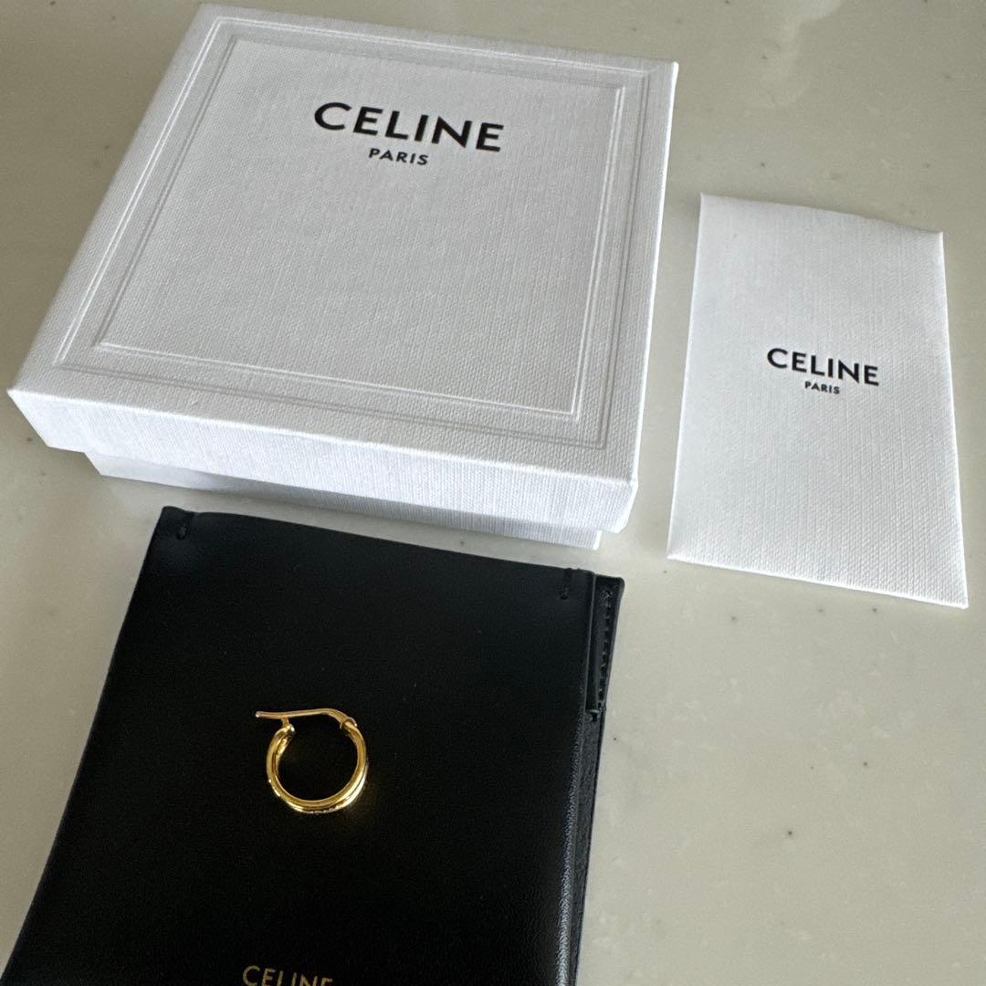 CELINE セリーヌ トリオンフ マルチフープ ピアス 片耳 レザーケース付