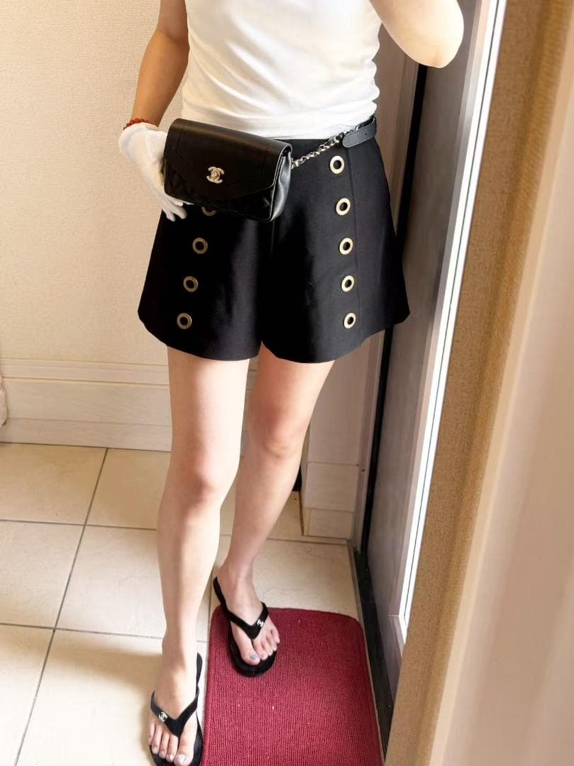 未使用/着画追加CHANEL/シャネル/キャビア/黒/ ウエストバッグ/ポーチ/