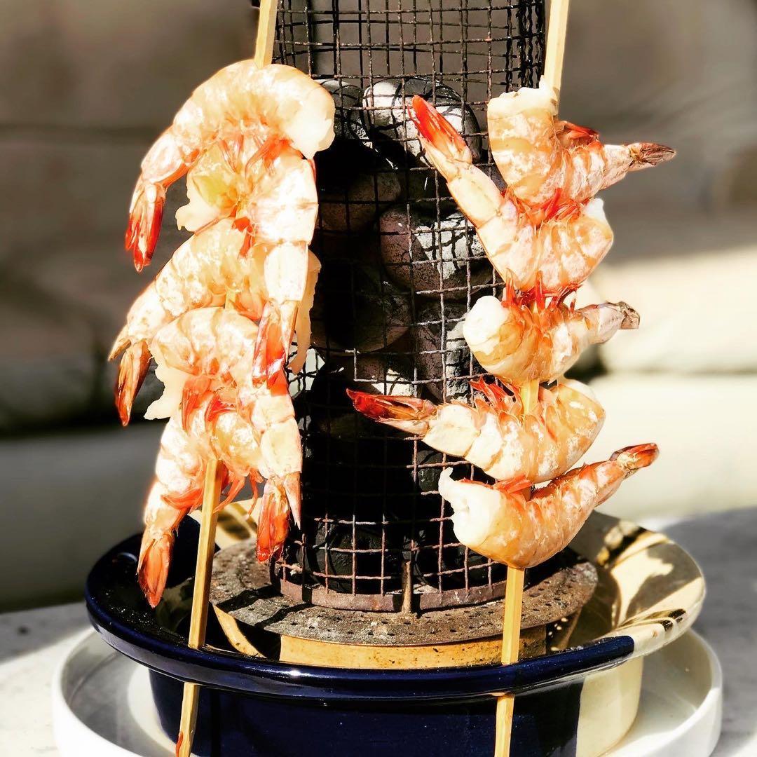 美濃焼】串匠~金結昌(くじゃく)~ 串物を炭焼き 七輪/魚/肉/バーベキュー