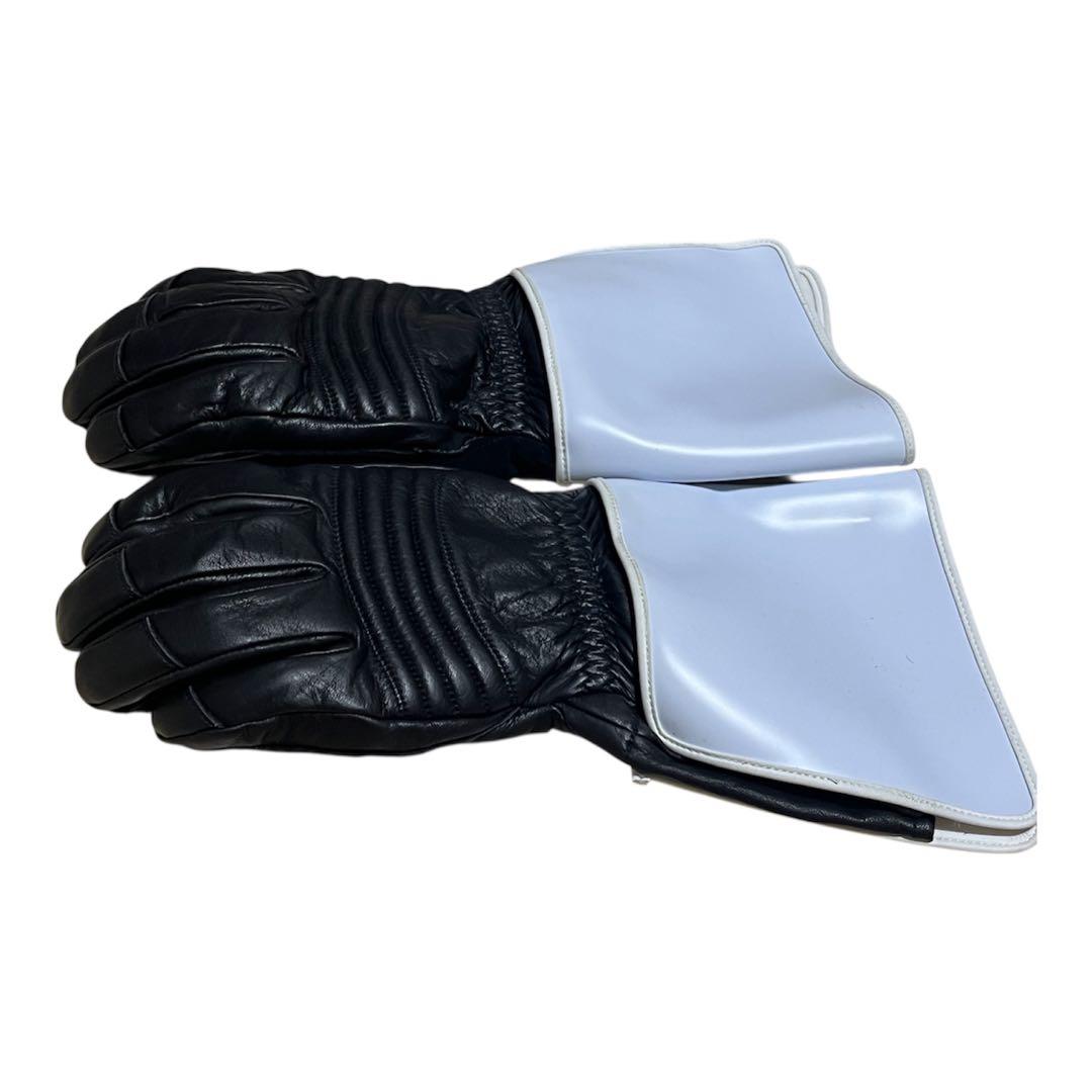 希少✨防寒ウインターグローブ 黒×白 手袋 白バイ仕様
