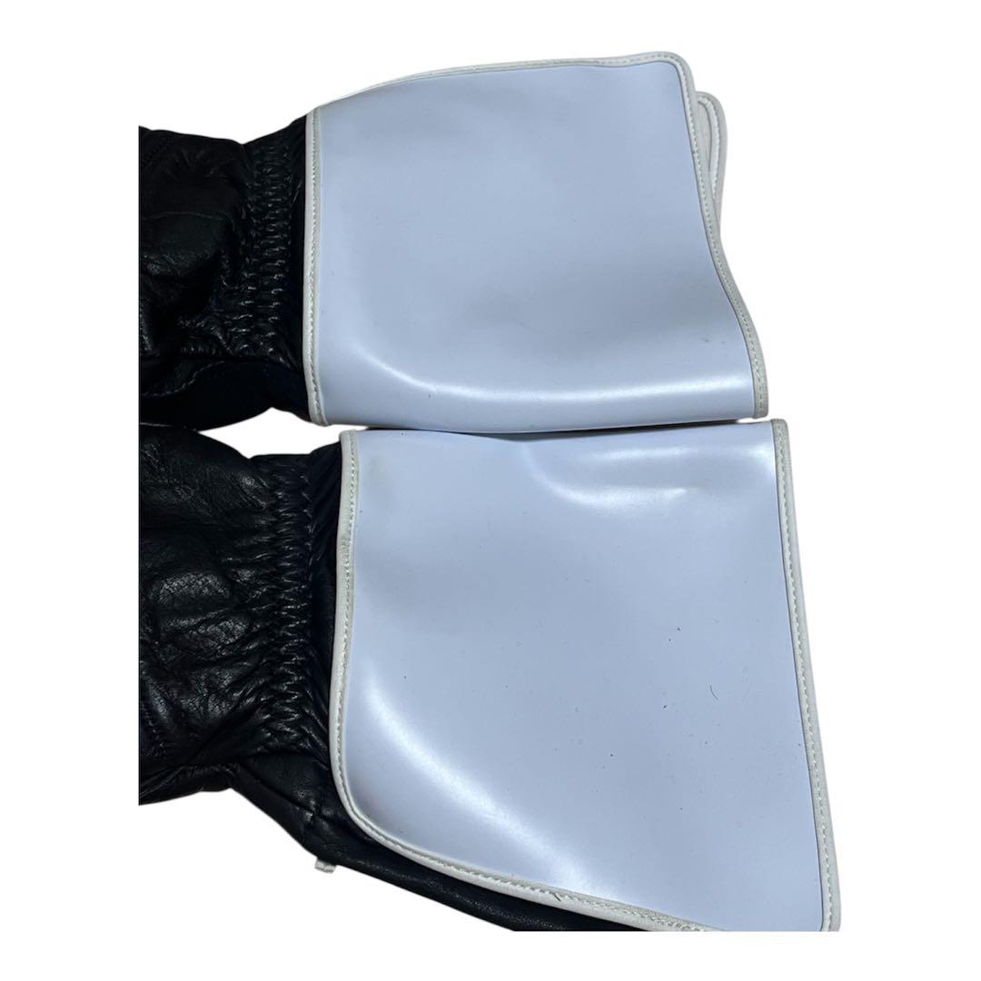 希少✨防寒ウインターグローブ 黒×白 手袋 白バイ仕様