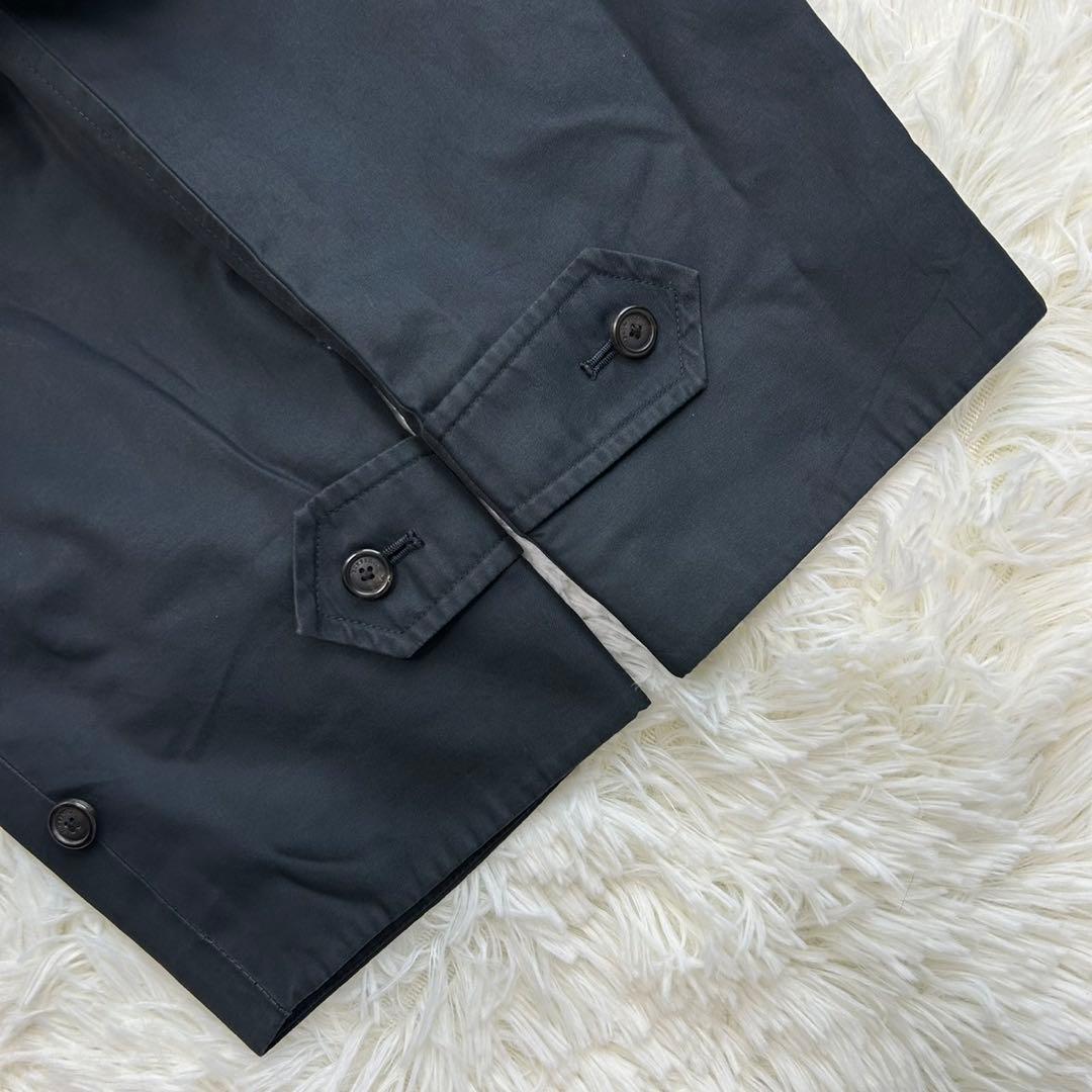 【美品/S】バーバリー ロンドン ステンカラーコート アウター 黒 ライナー付