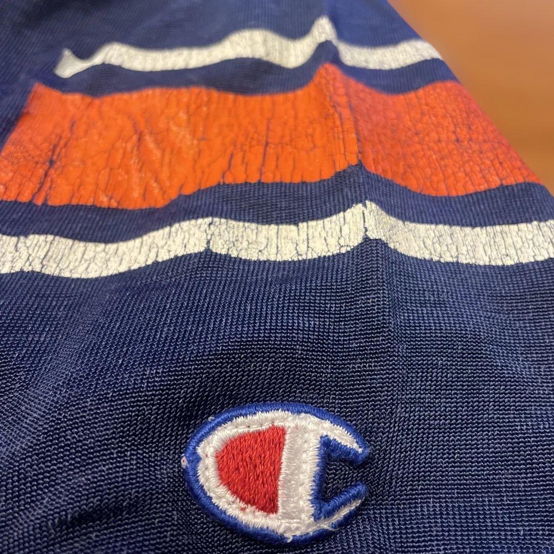 80s Champion フットボールT シャツ　トリコタグ　紺色　ＸＬ