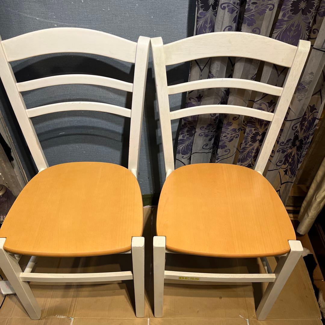 Sale L1 2脚セット シャビーst 木製ダイニングチェア