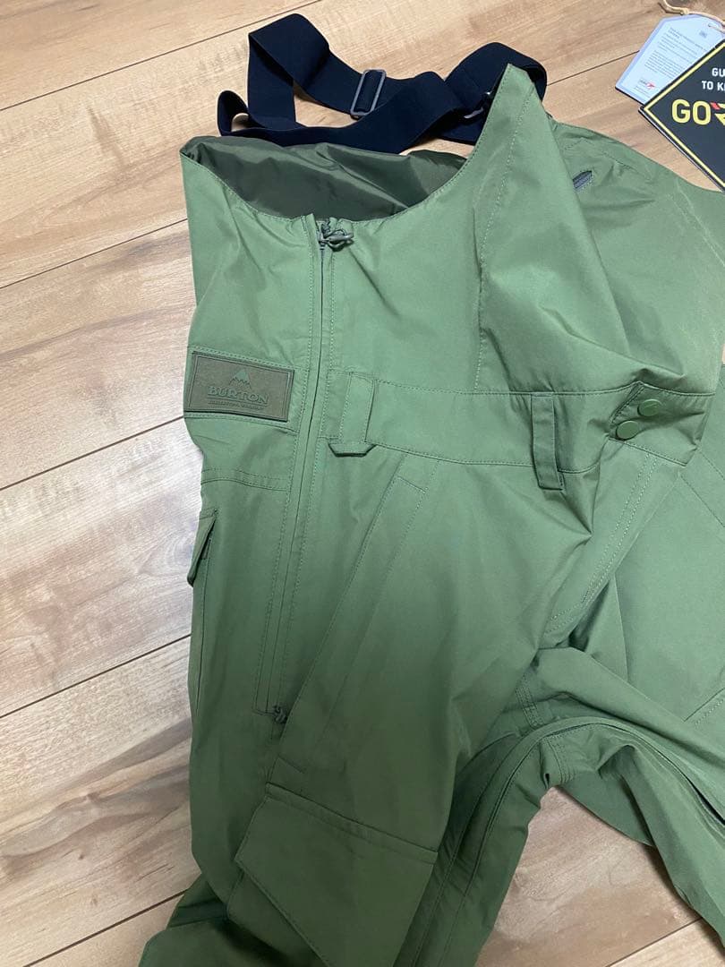 Burton GORE-TEX スノーボードウェア オリーブグリーン　ビブパンツ