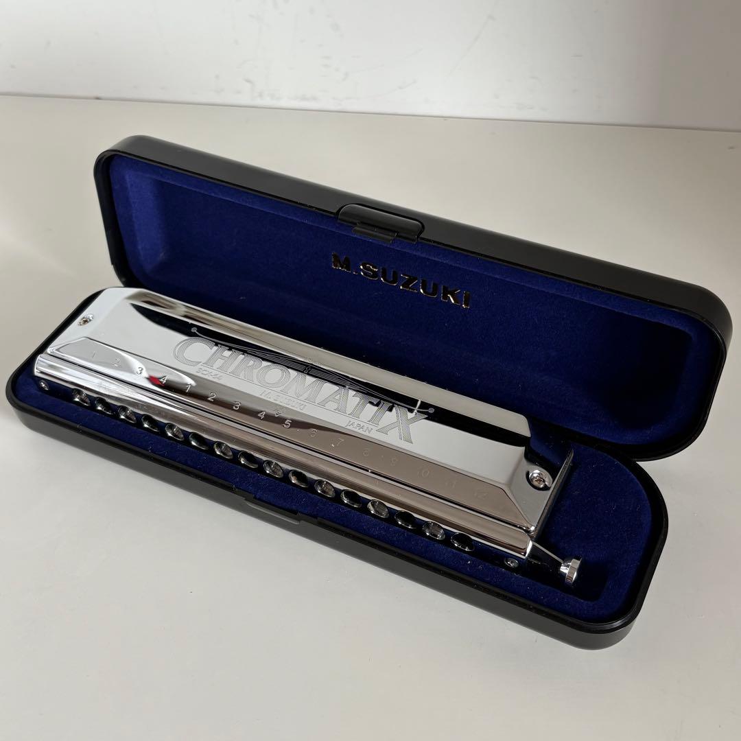 【美品】SUZUKI スズキ SCX-64 クロマチックハーモニカ 16穴