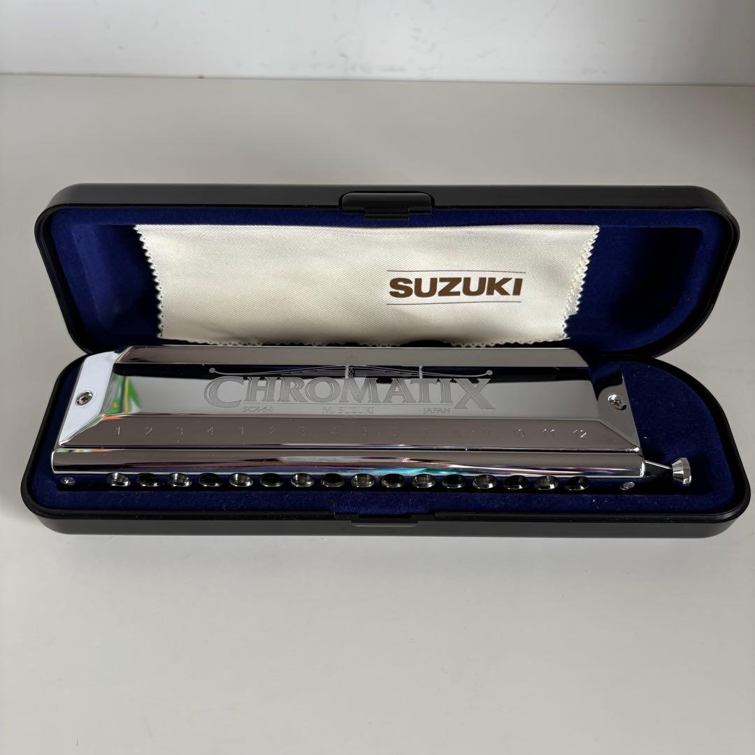 【美品】SUZUKI スズキ SCX-64 クロマチックハーモニカ 16穴
