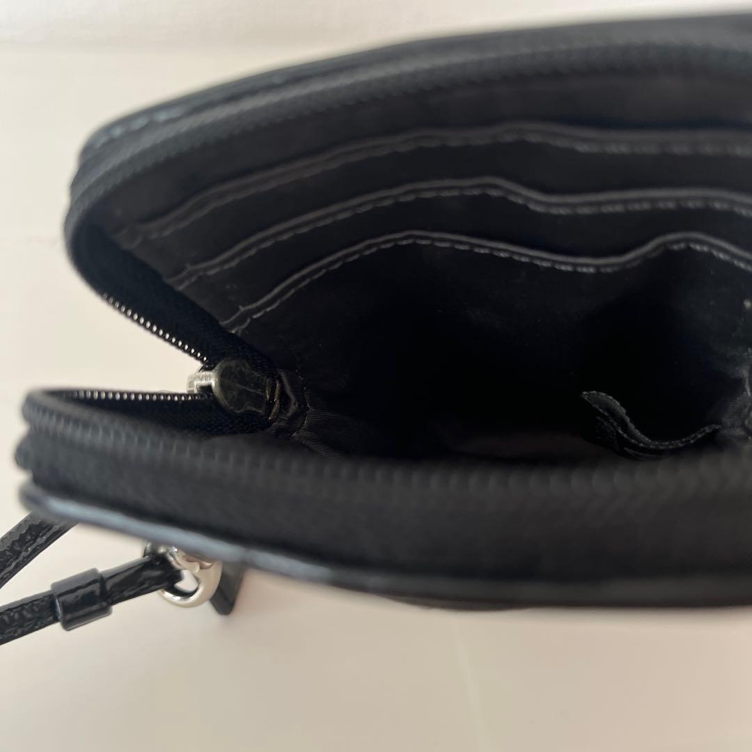 値下げ 希少 COACH コーチ poppy ペッパー ポーチ カードケース 黒