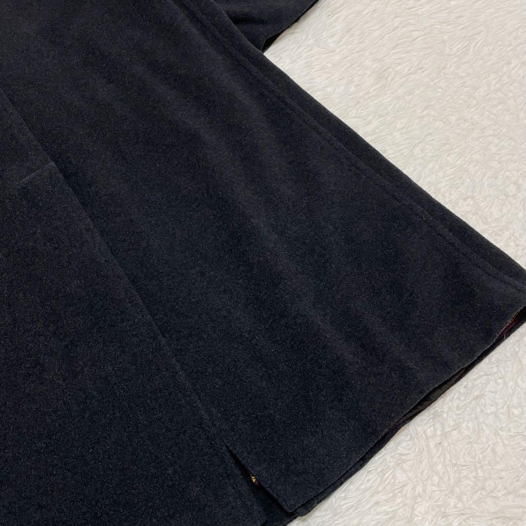 イタリア製 SEVENTY カシミヤ混 ステンカラーコート マキシ丈 金ボタン