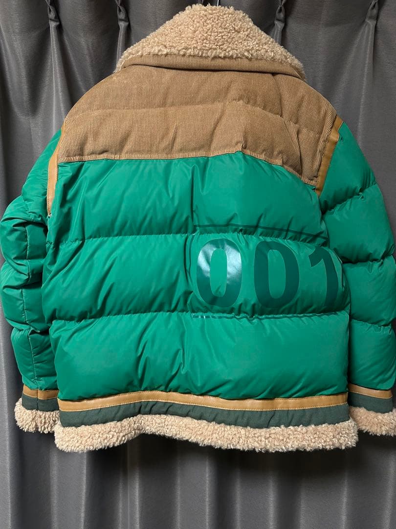 DIESEL ボア襟 ダウンジャケット グリーン パファー