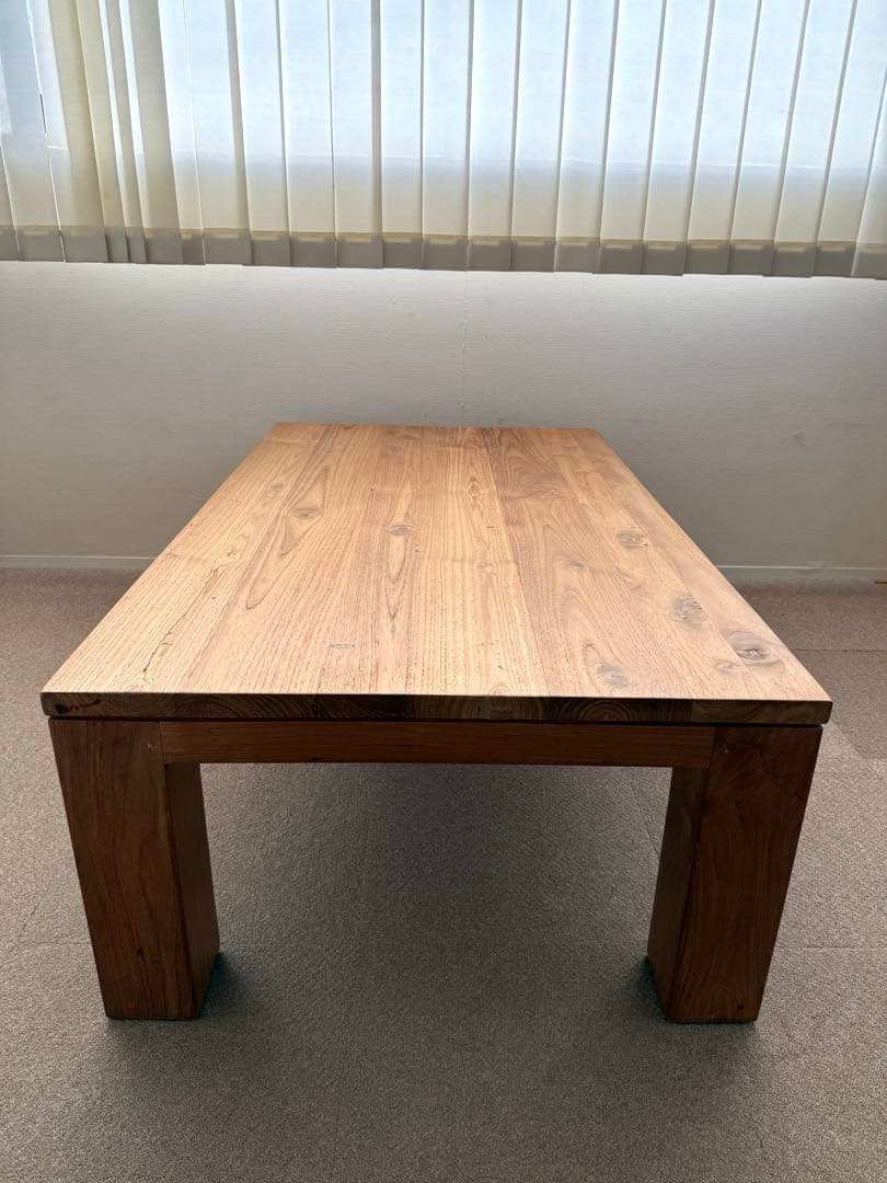 リビングテーブル ローテーブル オールドチーク 120x70x40H