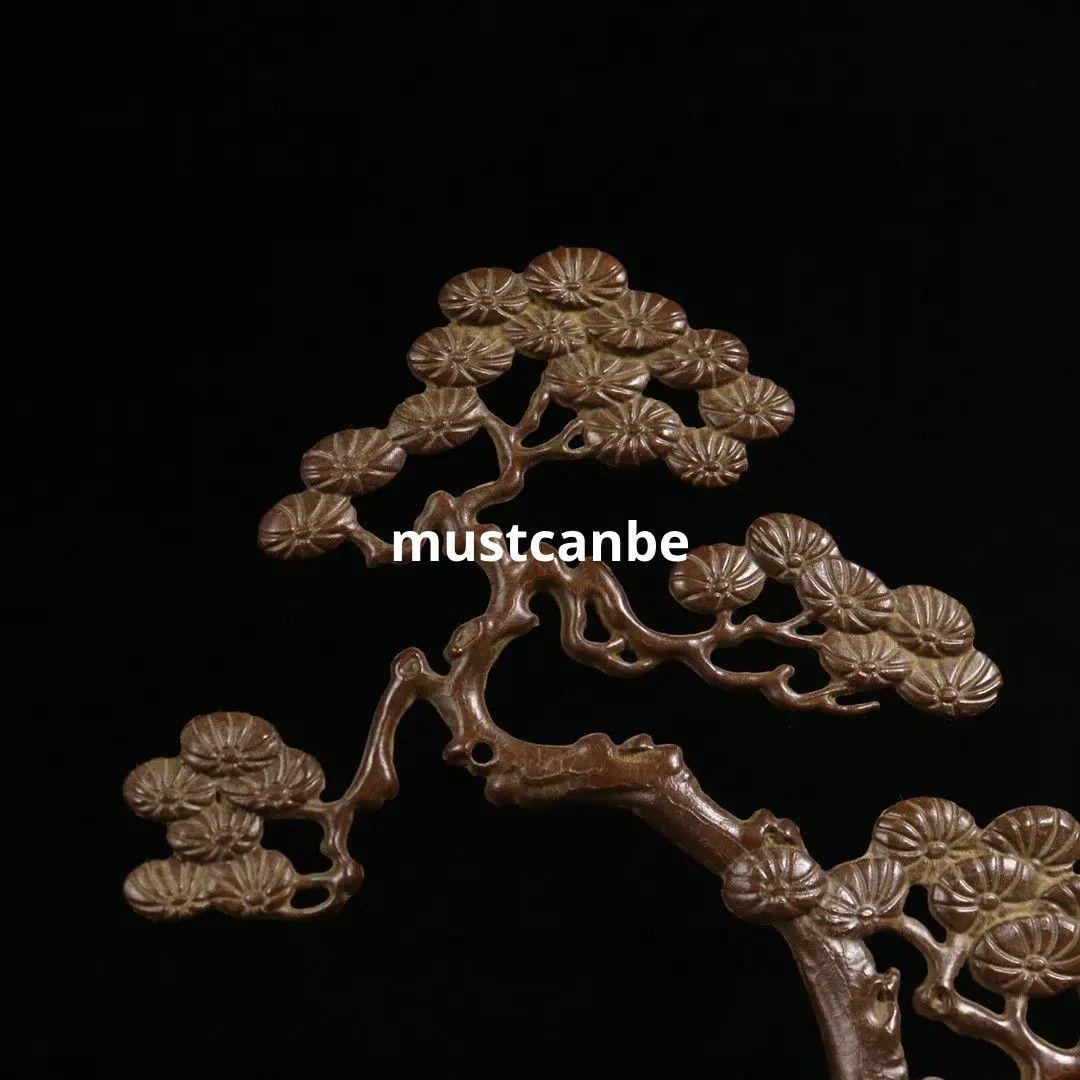 銅 細工 松迎客松弔炉を弔り 檀香を沈める香炉 香道具 工芸品 置物