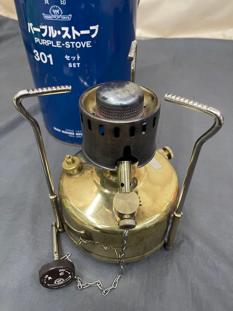 武井バーナー 301 パープルストーブ 初期型 青缶 釣鐘 希少