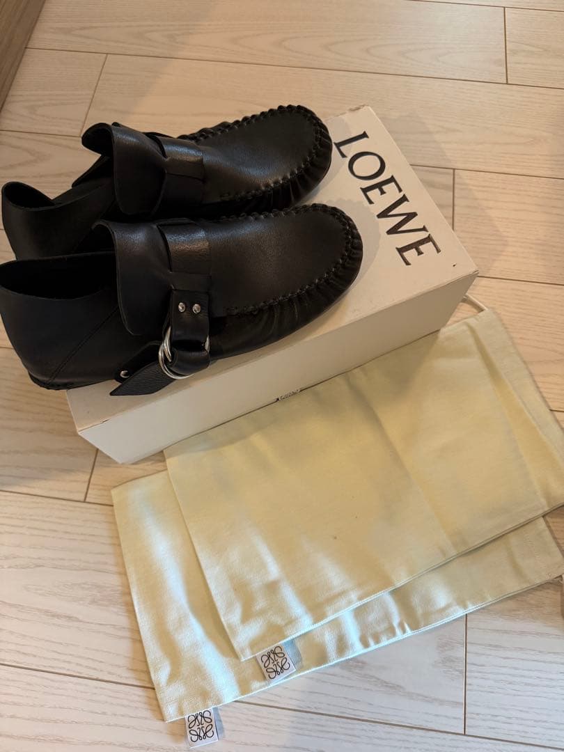 ロエベ LOEWE シューズ スリッポン メンズ カーフレザー ベルト モカシン