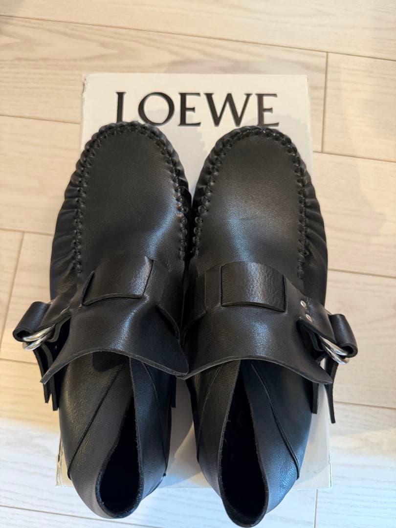 ロエベ LOEWE シューズ スリッポン メンズ カーフレザー ベルト モカシン