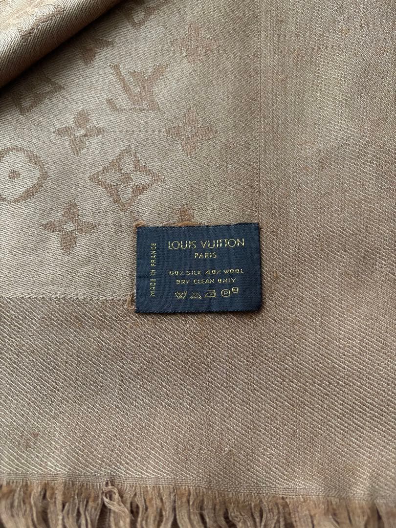LOUIS VUITTON ブラウン モノグラム 大判ショール