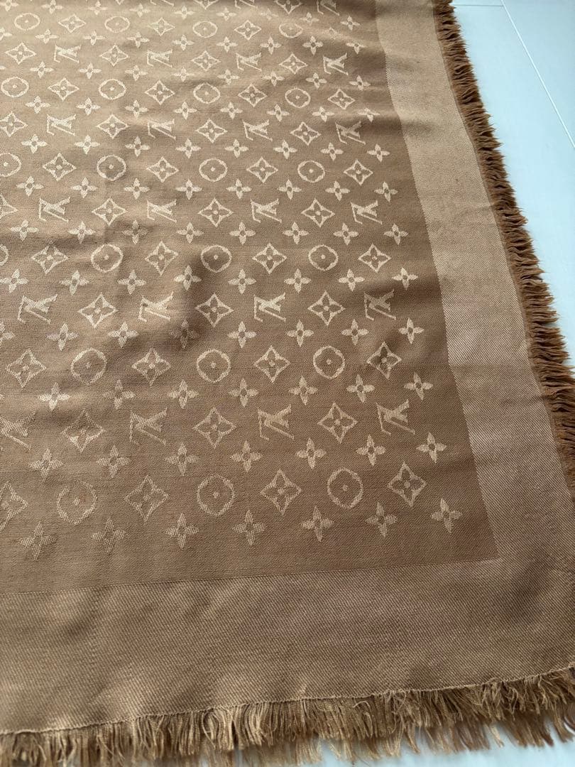 LOUIS VUITTON ブラウン モノグラム 大判ショール