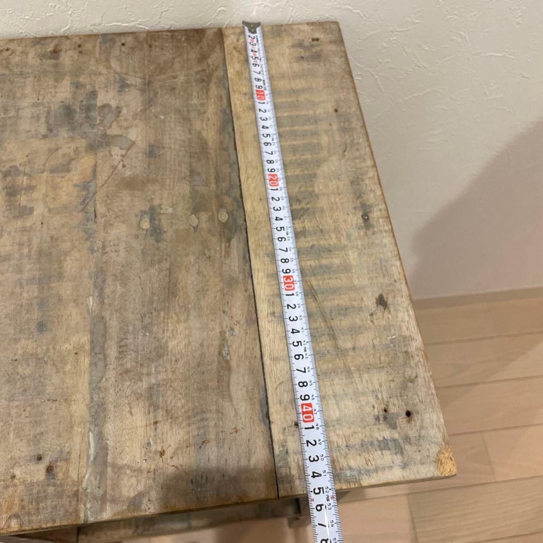 ナチュラルウッド2段シェルフ　アンティーク