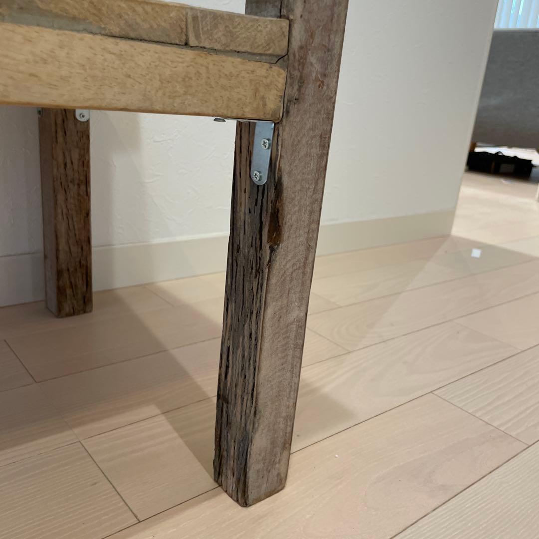 ナチュラルウッド2段シェルフ　アンティーク