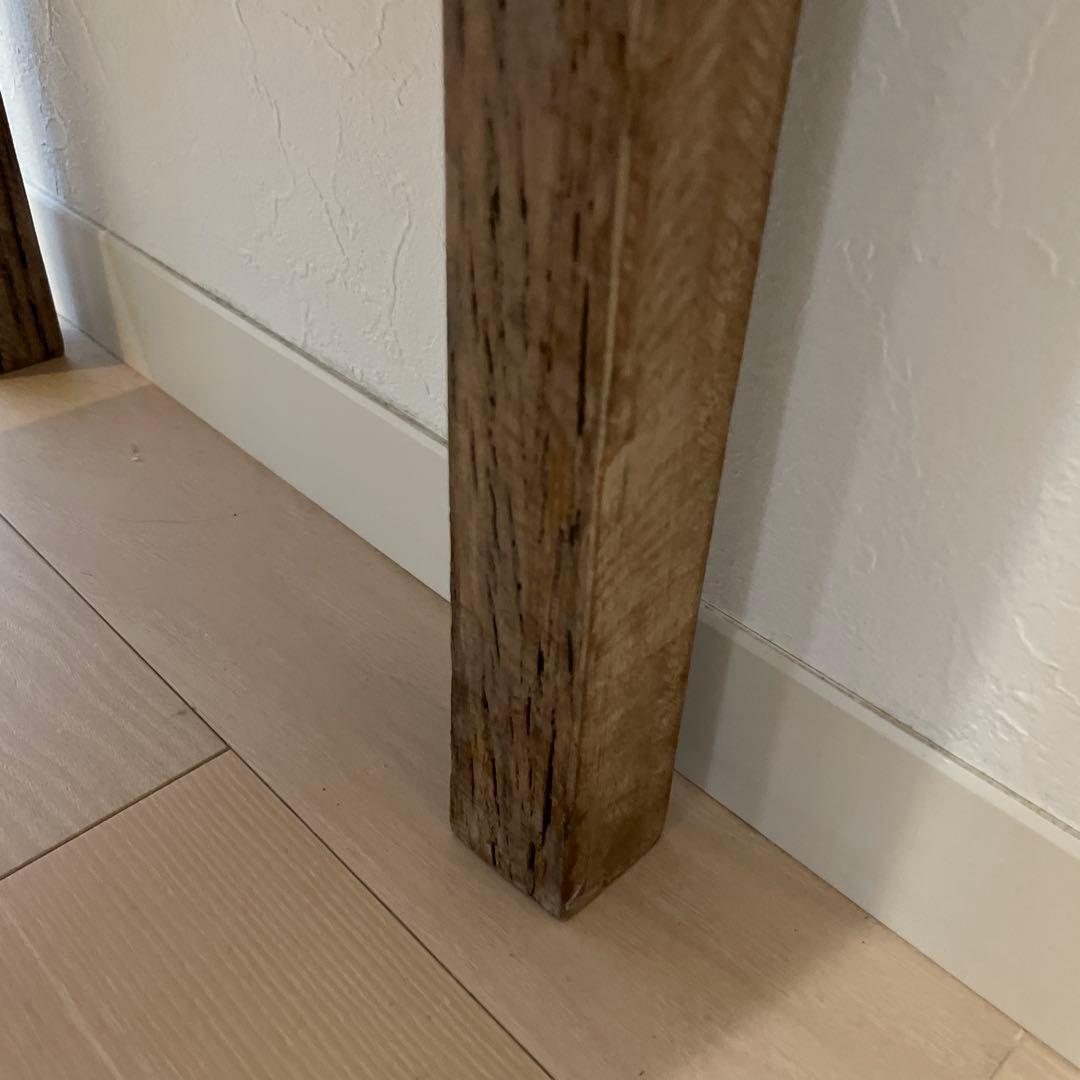 ナチュラルウッド2段シェルフ　アンティーク