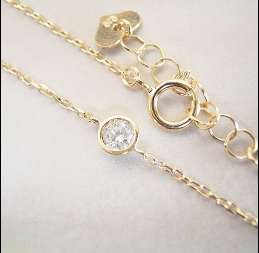 【新品】K18 18金 ブレスレット　ダイヤモンド　レディース　純金アクセサリー