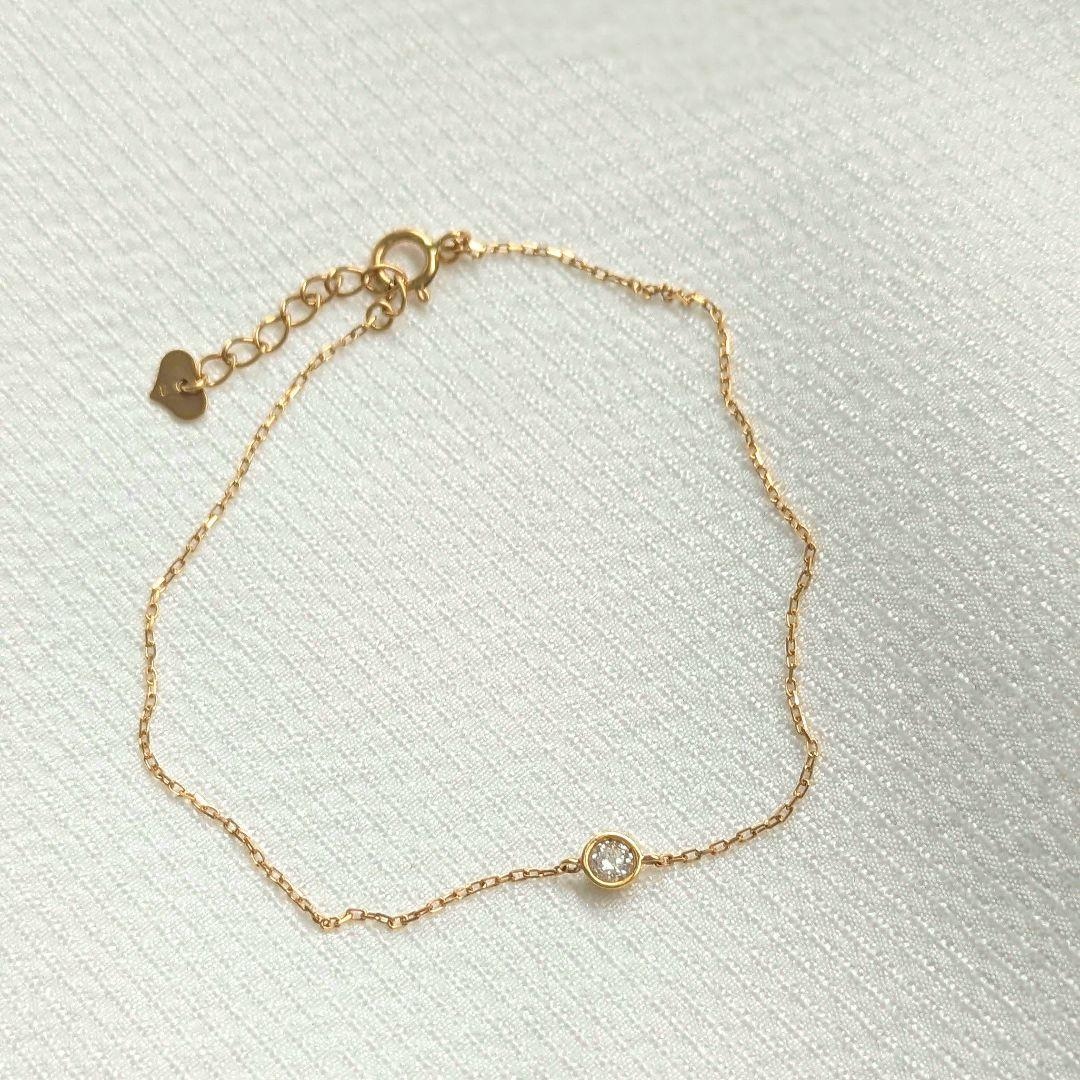 【新品】K18 18金 ブレスレット　ダイヤモンド　レディース　純金アクセサリー