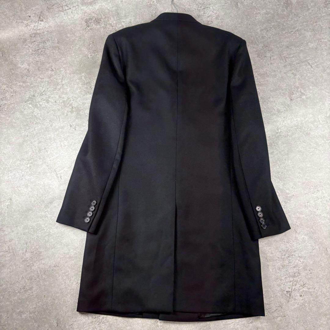 サンローランパリ カシミヤ混 19年 チェスター コート 48 ブラック