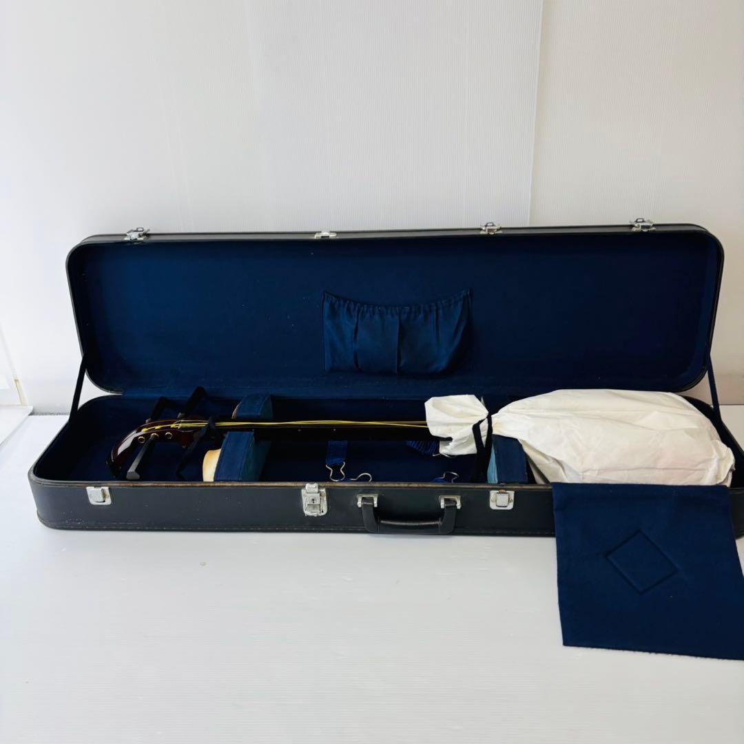 中棹三味線 短棹 東さわり 和楽器 太さ2.8cm 丸打ち胴 地唄 民謡 小唄