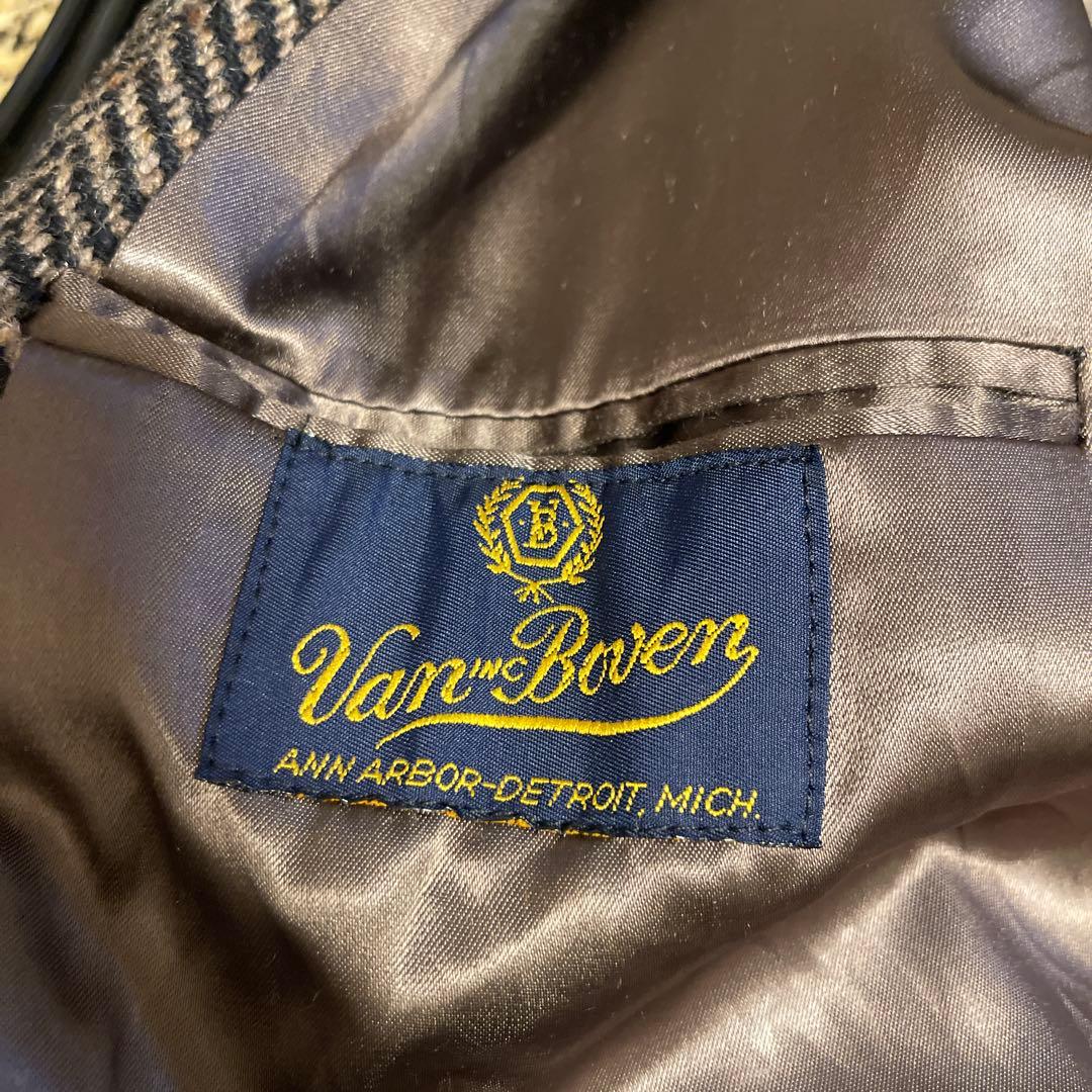 ヴィンテージ 60's ヘリンボーンロングコート made in USA