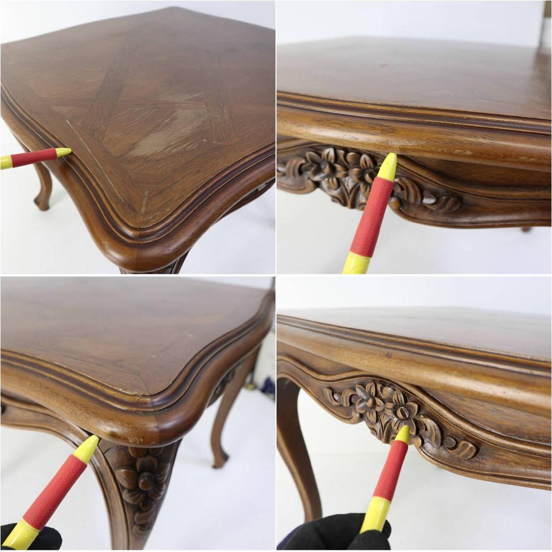 値下げ不可 イタリア製 アンティーク サイドテーブル 猫脚 彫刻 マイナスネジ