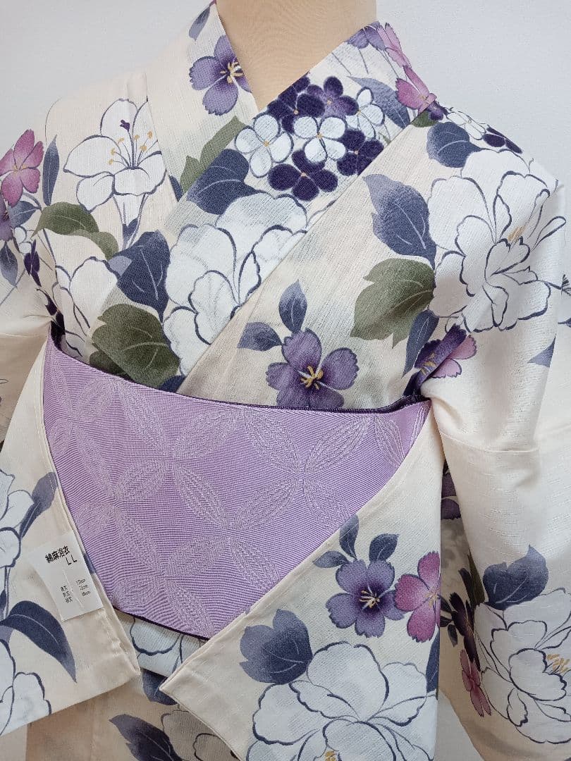 綿麻浴衣　トールサイズ　裄70cm