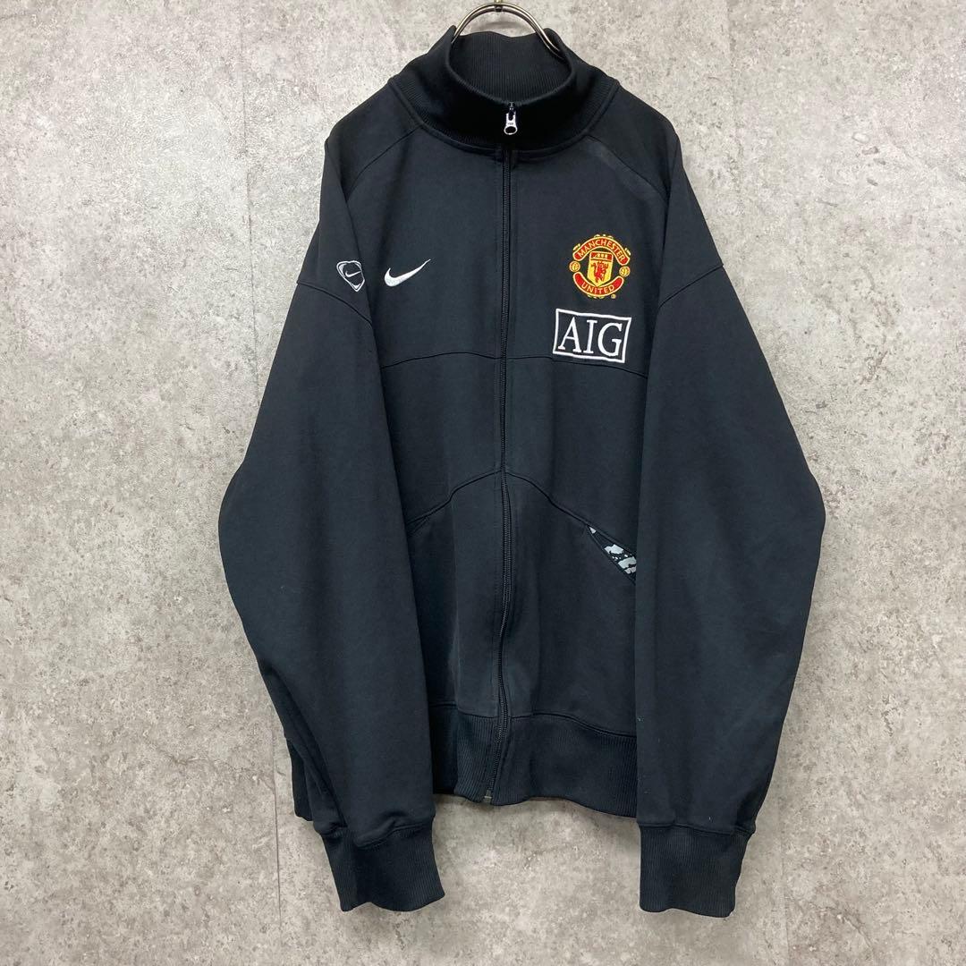 レア《ナイキ》マンチェスターユナイテッド刺繍トラックジャケット ジャージ/XL
