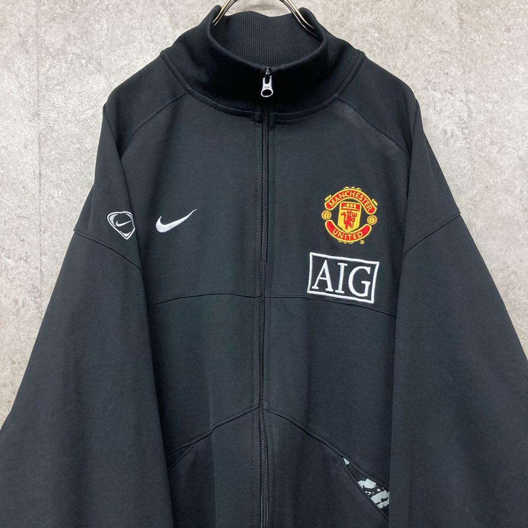 レア《ナイキ》マンチェスターユナイテッド刺繍トラックジャケット ジャージ/XL
